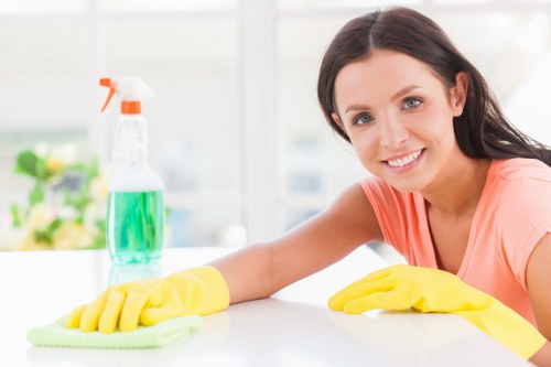 Carpet cleaning team using responsible recycling and waste separation in Hampton Wick