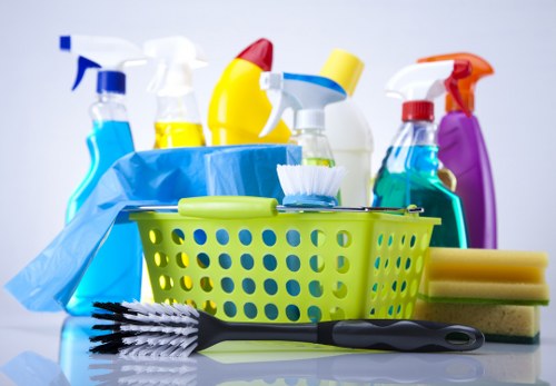 Carpet cleaning equipment prepared for a professional service visit