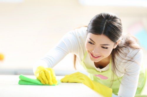 Cleaning team preparing for a scheduled carpet cleaning appointment